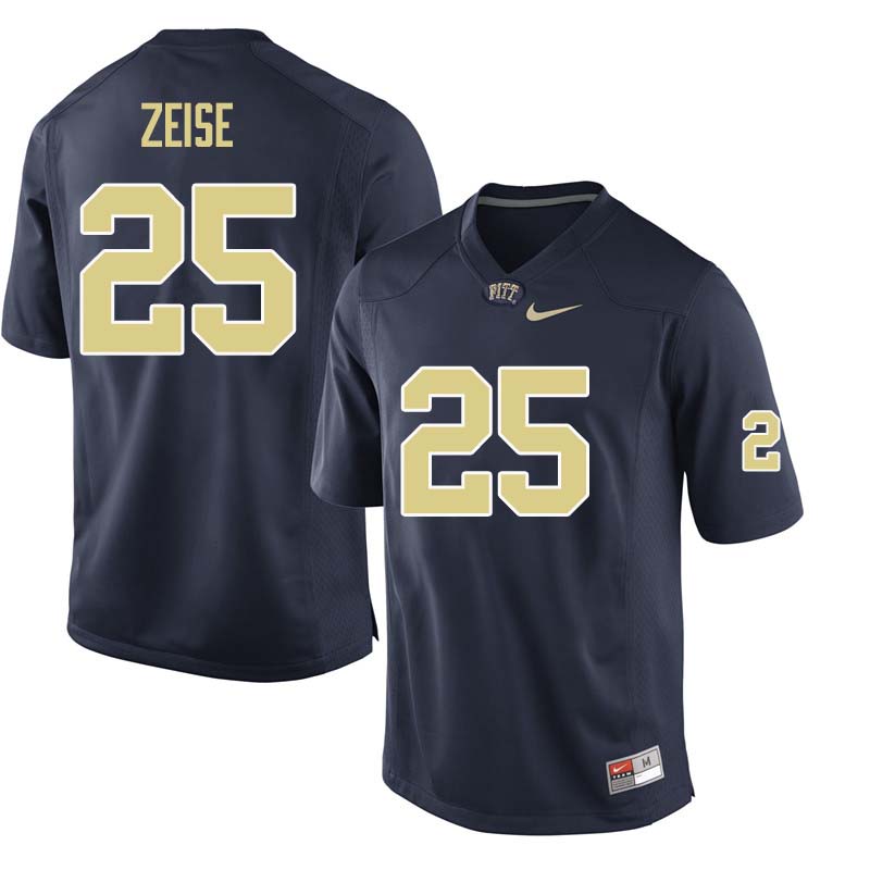 Men #25 Elijah Zeise Pittsburgh Panthers College Football Jerseys Sale-Navy